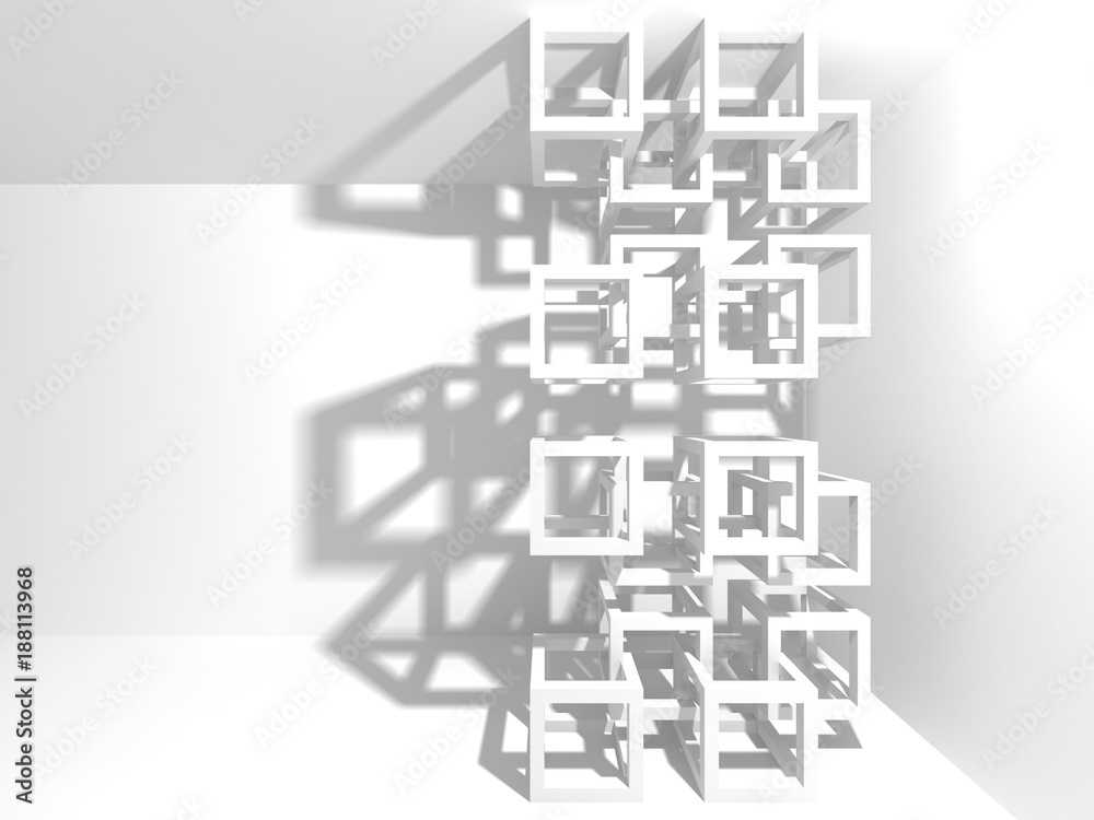 Futuristic White Architecture Design Background Futuristic White Architecture Design Background