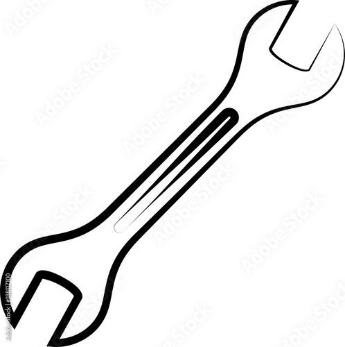 Open End Wrench Icon, Spanner