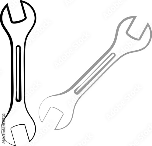 Open End Wrench Icon, Spanner