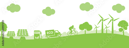 Concept ecology city - stock vector