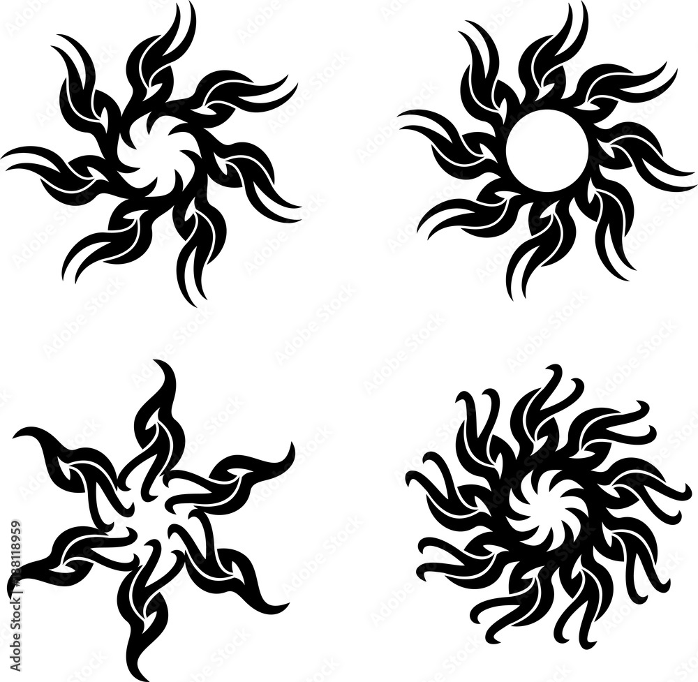 Fototapeta premium Tribal Tattoo M_1706001 Sun