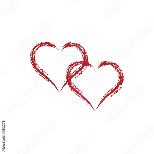 Red heart two sign