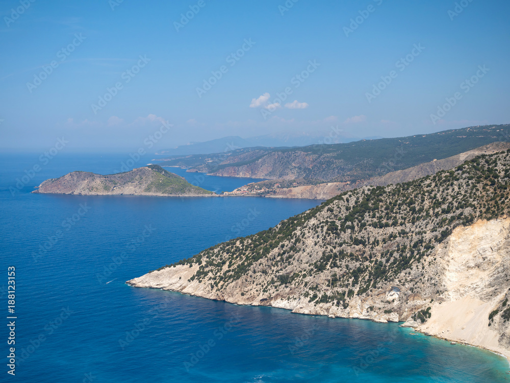Myrtos beach in Kefalonia, Greece