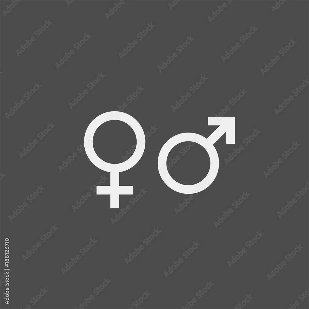 Gender flat vector icon Gender flat vector icon
