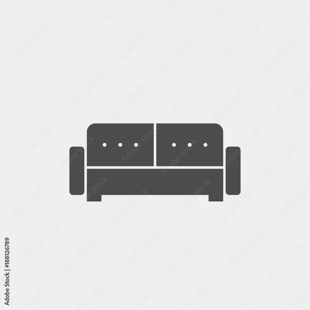 Sofa flat vector icon Sofa flat vector icon