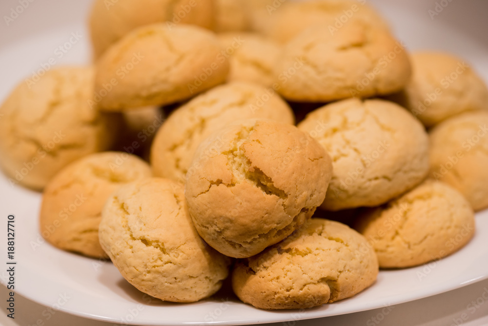 Warm, golden brown, peanut chip cookies cooling on a rack. Cookies in the oven, bun rolls Warm, golden brown, peanut chip cookies cooling on a rack. Cookies in the oven, bun rolls