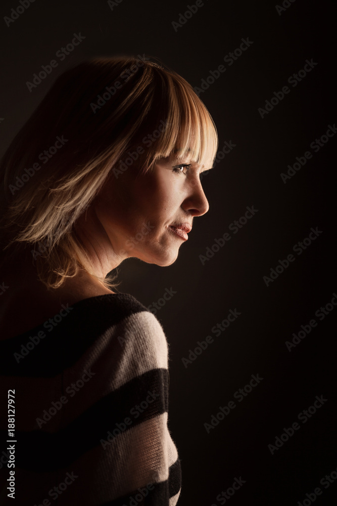 Beautiful woman aged smiling Beautiful woman aged smiling