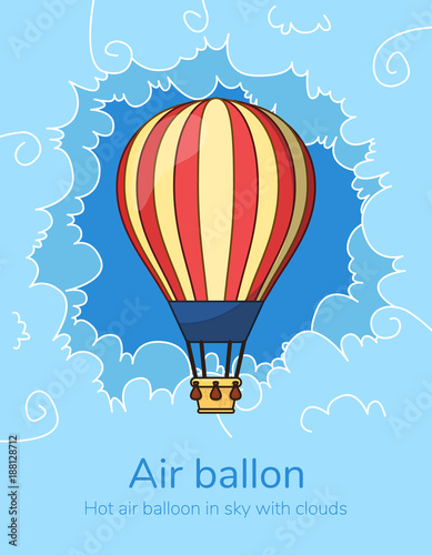 Flat hot air balloon