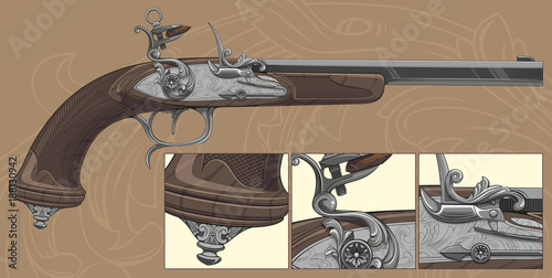  illustration of old gun
