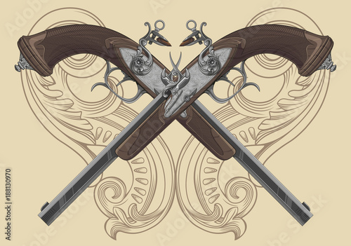  illustration of old gun
