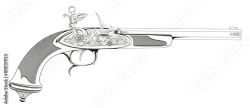  illustration of old gun