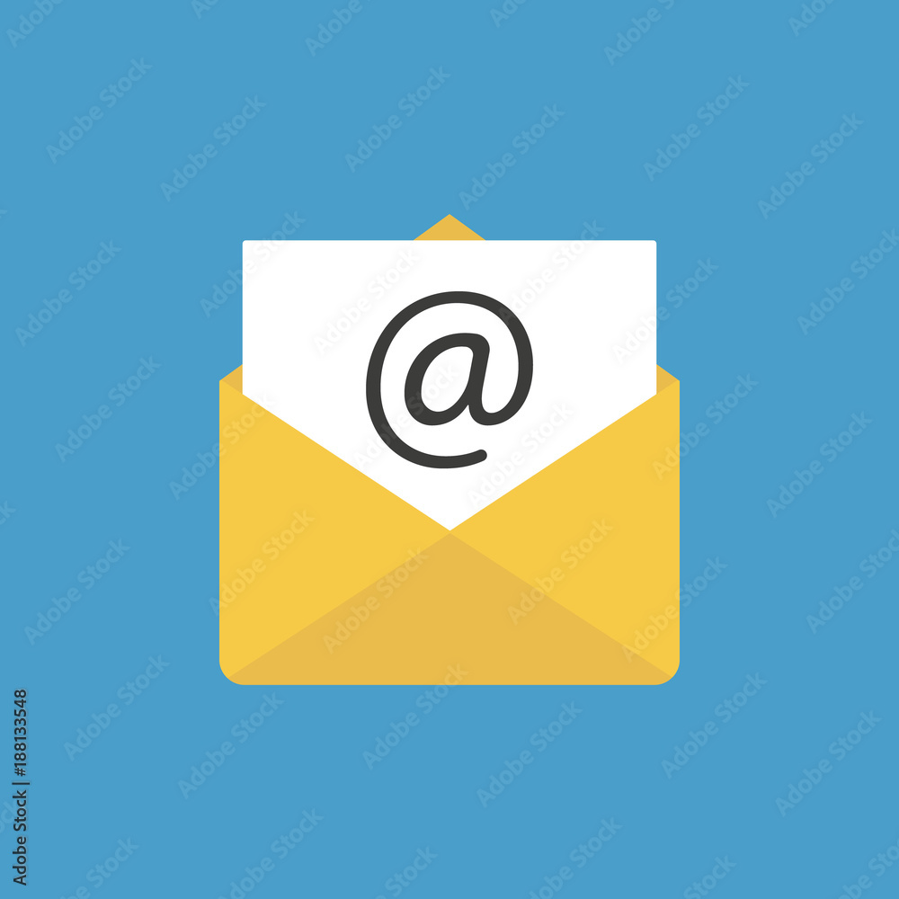 E mail letter. Vector. Flat desig. E mail letter. Vector. Flat desig.