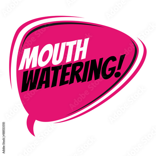 mouthwatering retro speech balloon