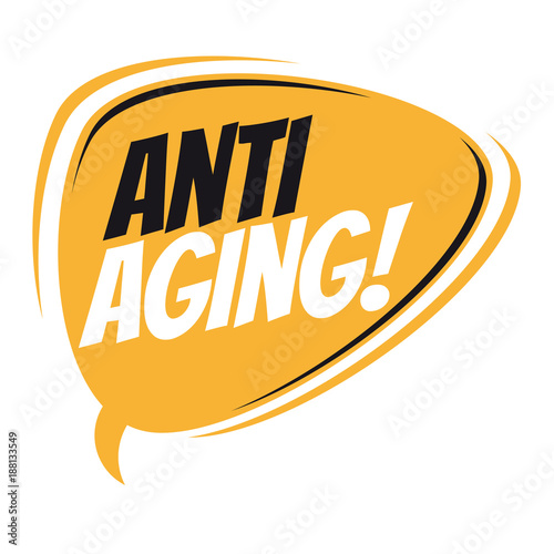 anti aging retro speech balloon