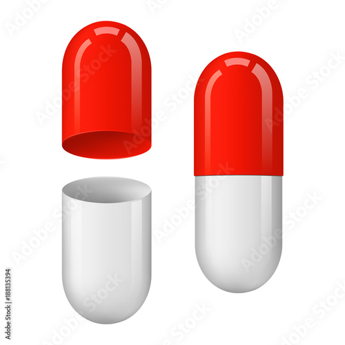Medical open and closed capsule pill