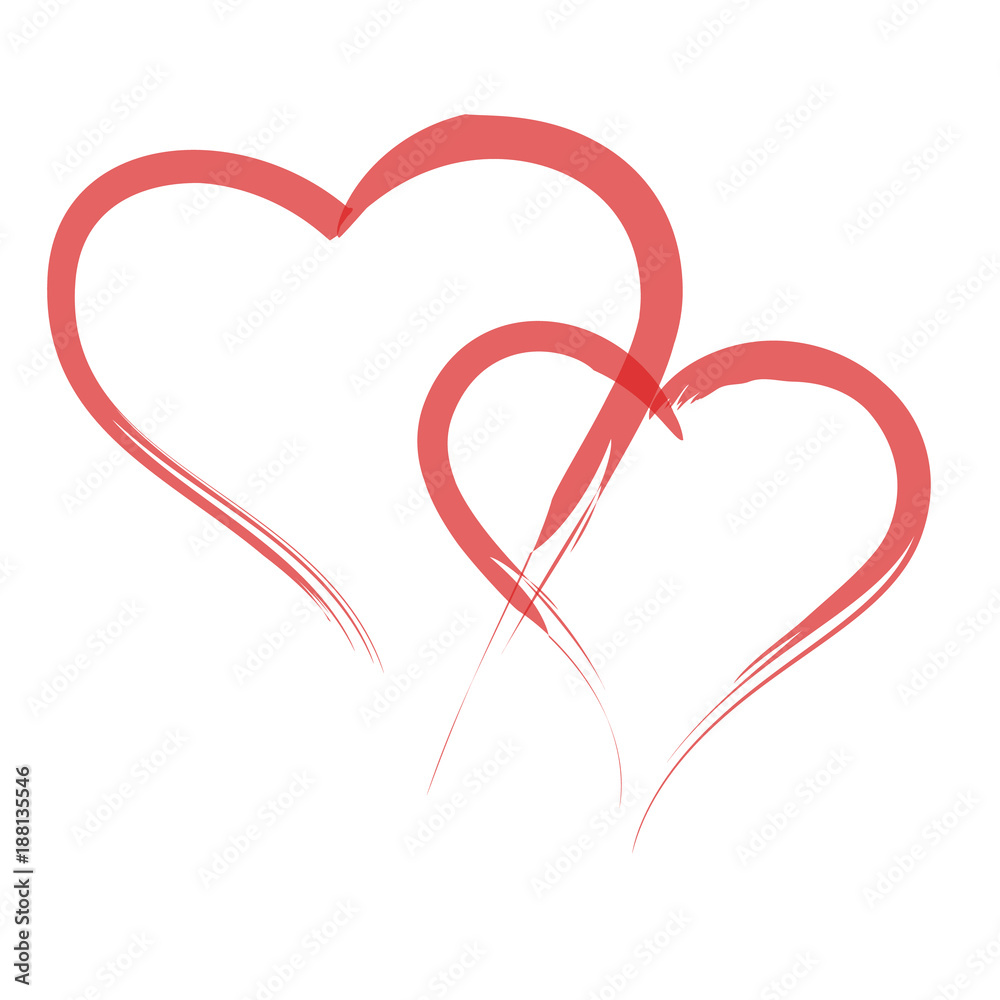heart shape design for love symbols Stock Vector