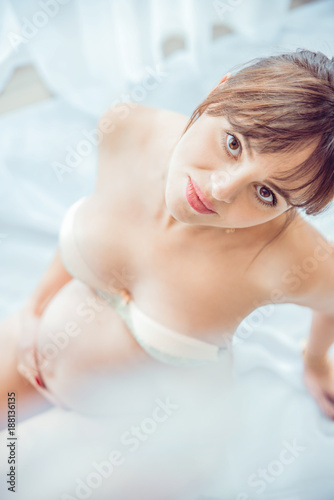 Portrait of a relaxed pregnant woman