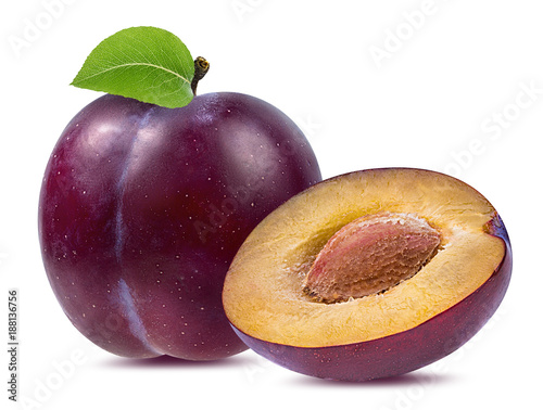 plum on a white background