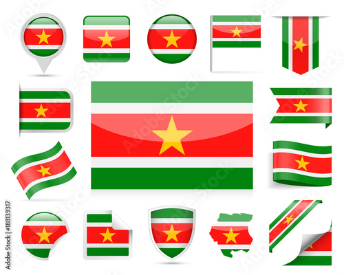 Free Download Suriname Flag Vector Set - GFXLoad