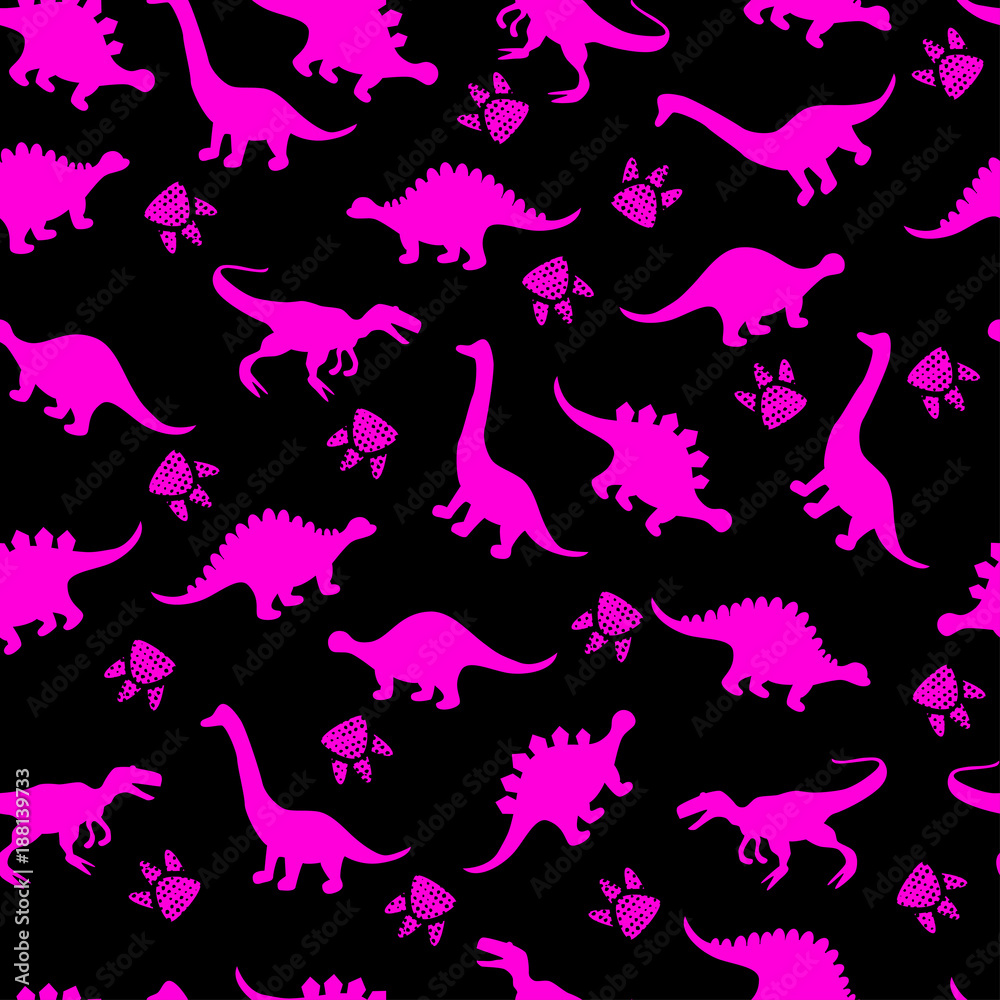 Cute kids dinosaurs pattern for girls and boys. Colorful dinosaurs on the abstract grunge background.. The dinosaurs pattern is made in neon colors. Urban pattern. backdrop for textile and fabric. Cute kids dinosaurs pattern for girls and boys. Colorful dinosaurs on the abstract grunge background.. The dinosaurs pattern is made in neon colors. Urban pattern. backdrop for textile and fabric.