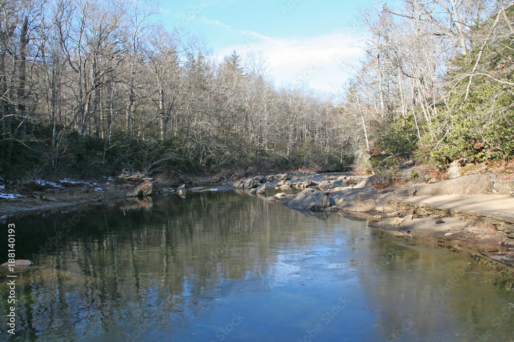 creek in the ashville mountains