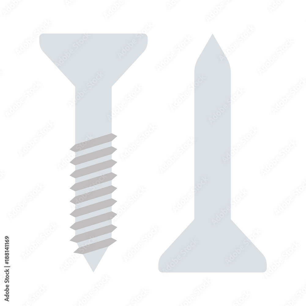 Icon of screw and nail Icon of screw and nail