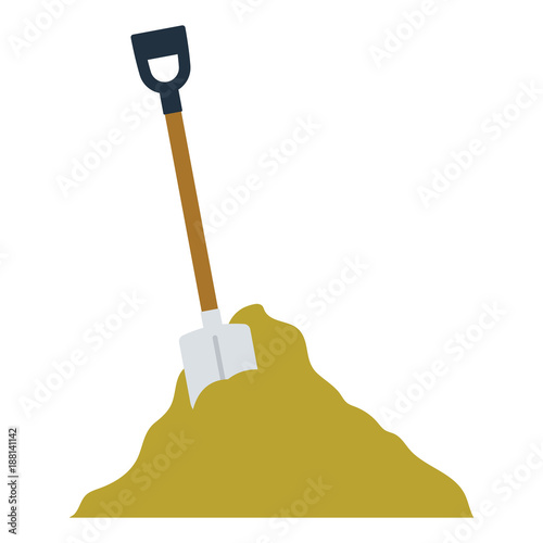 Icon of Construction shovel and sand