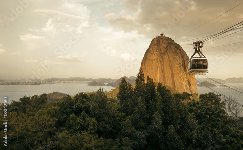 Sugarloaf Cable Car (Bondinho do Pao de Acucar) in Rio de Janeiro, Brazil