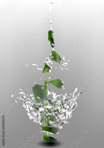 broken wine bottle