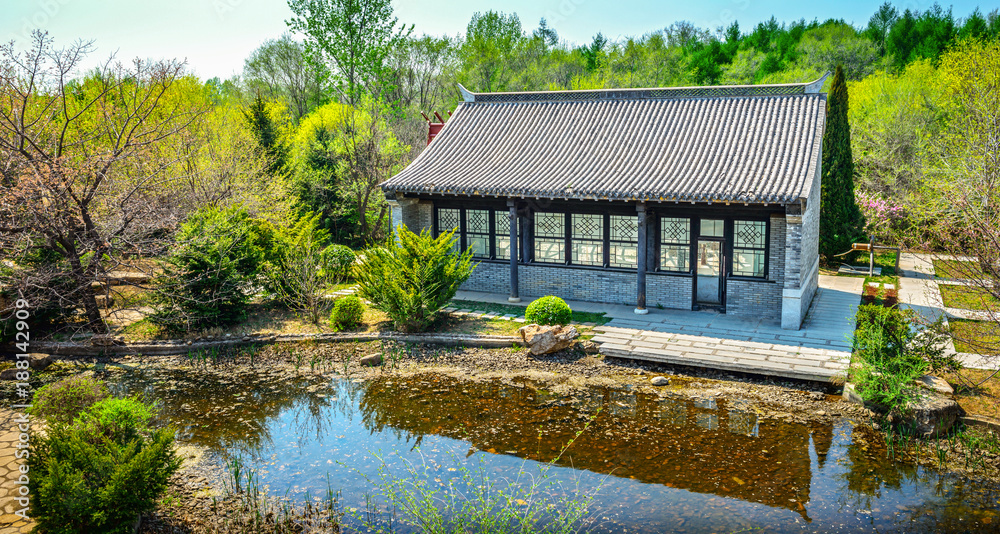 Park in early spring. Located in Shenyang Botanical Garden, Shenyang, Liaoning, China. Park in early spring. Located in Shenyang Botanical Garden, Shenyang, Liaoning, China.