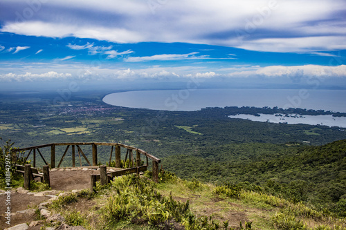View from Mombacho Volcano of Lake Nicaragua and Islands photo