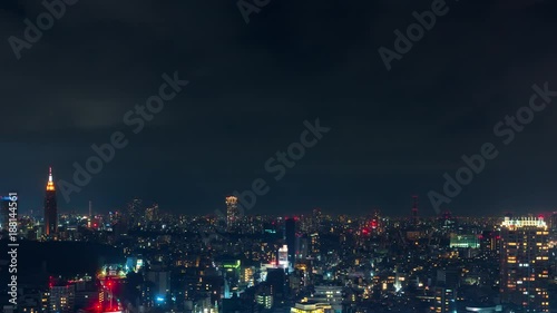 Wallpaper Mural Time-lapse of the skyline of Shinjuku, Tokyo, Japan Torontodigital.ca