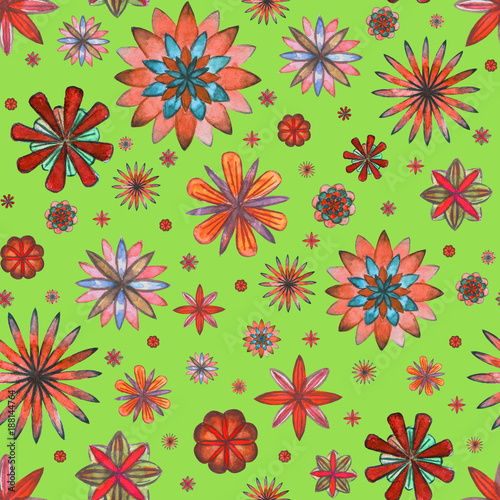 Abstract floral boho pattern