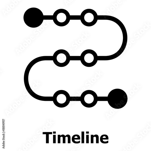 Timeline icon, simple style.