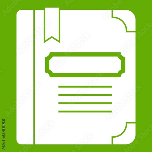 Tutorial with bookmark icon green © ylivdesign