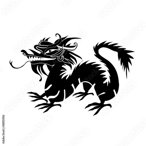 paper cut out of a Dragon china