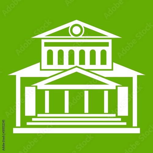 Theater building icon green