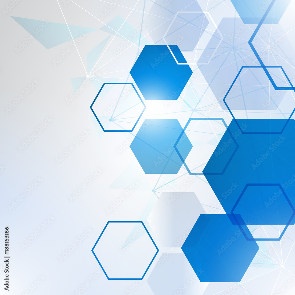 Geometric abstract background with connected line and dots Geometric abstract background with connected line and dots