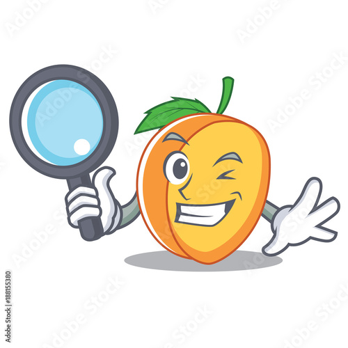 Detective apricot character cartoon style
