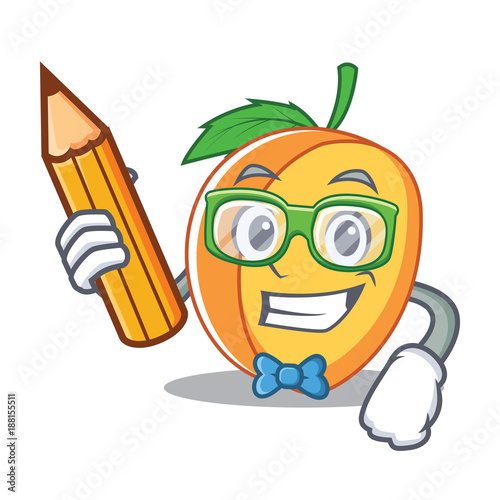 Student apricot character cartoon style