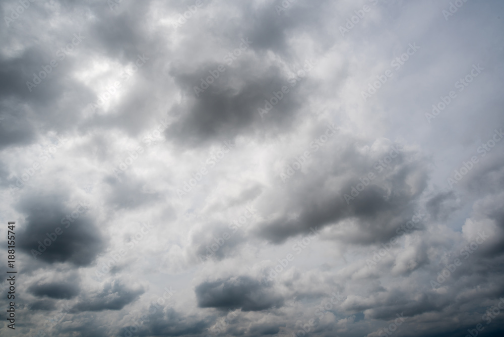 dark storm clouds with background,Dark clouds before a thunder-storm.