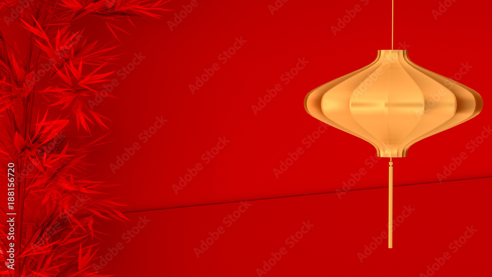 Happy Chinese new year 2018 , abstract on red background , minimal concept .3d rendering. 3d illustration. Happy Chinese new year 2018 , abstract on red background , minimal concept .3d rendering. 3d illustration.