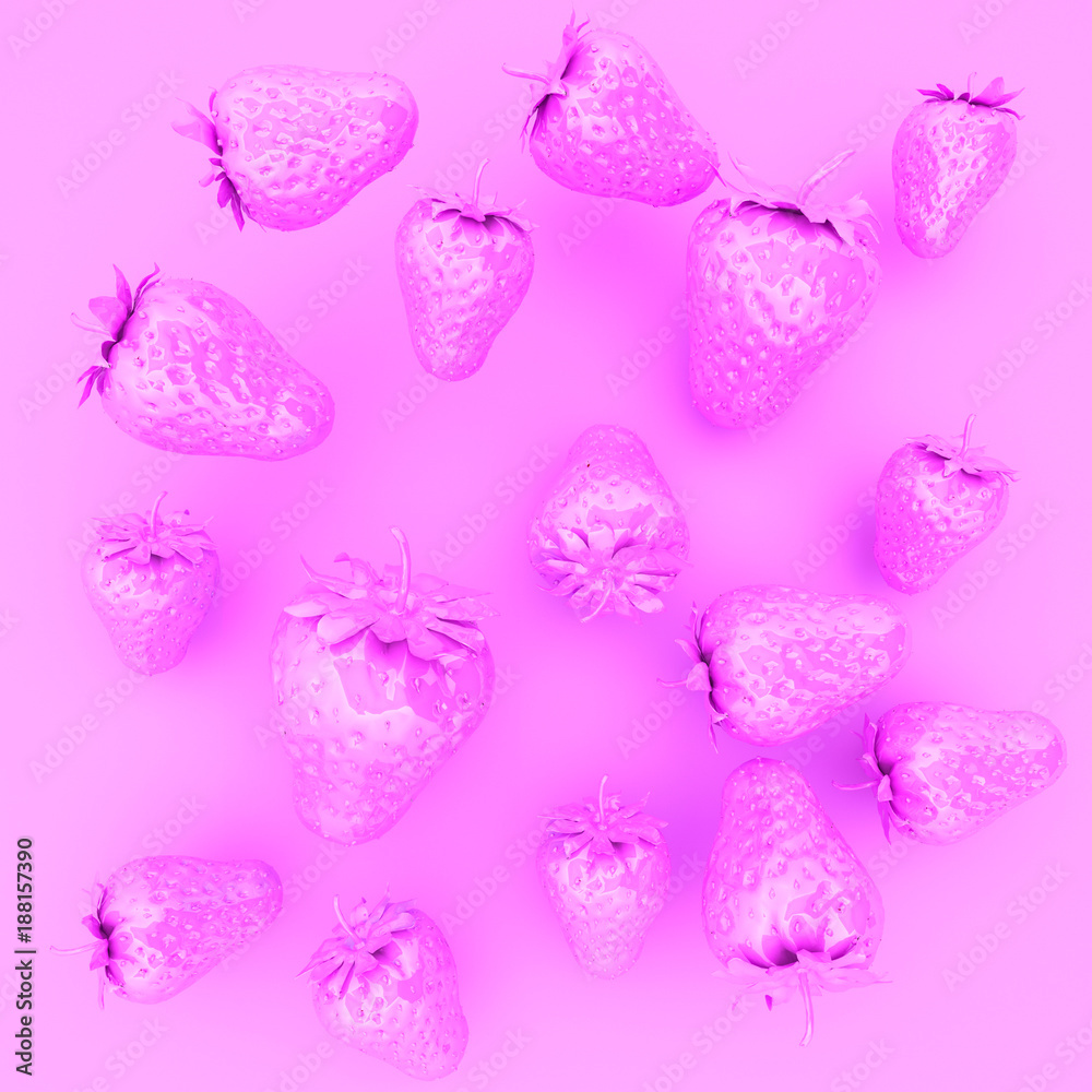 pink strawberry on a pink background,valentines day, 3d rendering. 3d illustration. pink strawberry on a pink background,valentines day, 3d rendering. 3d illustration.