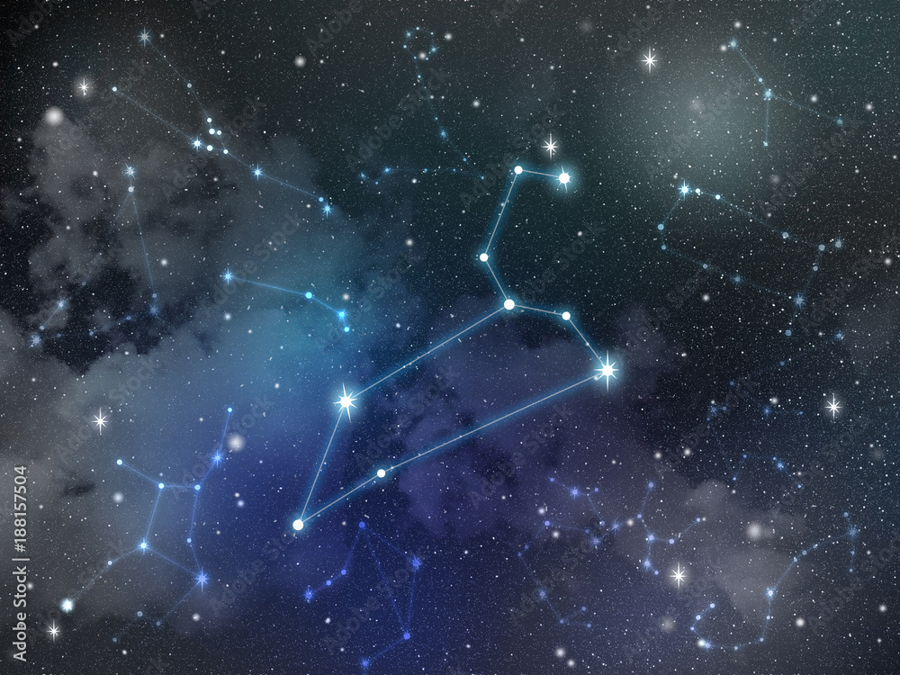 Obraz premium Leo constellation star Zodiac