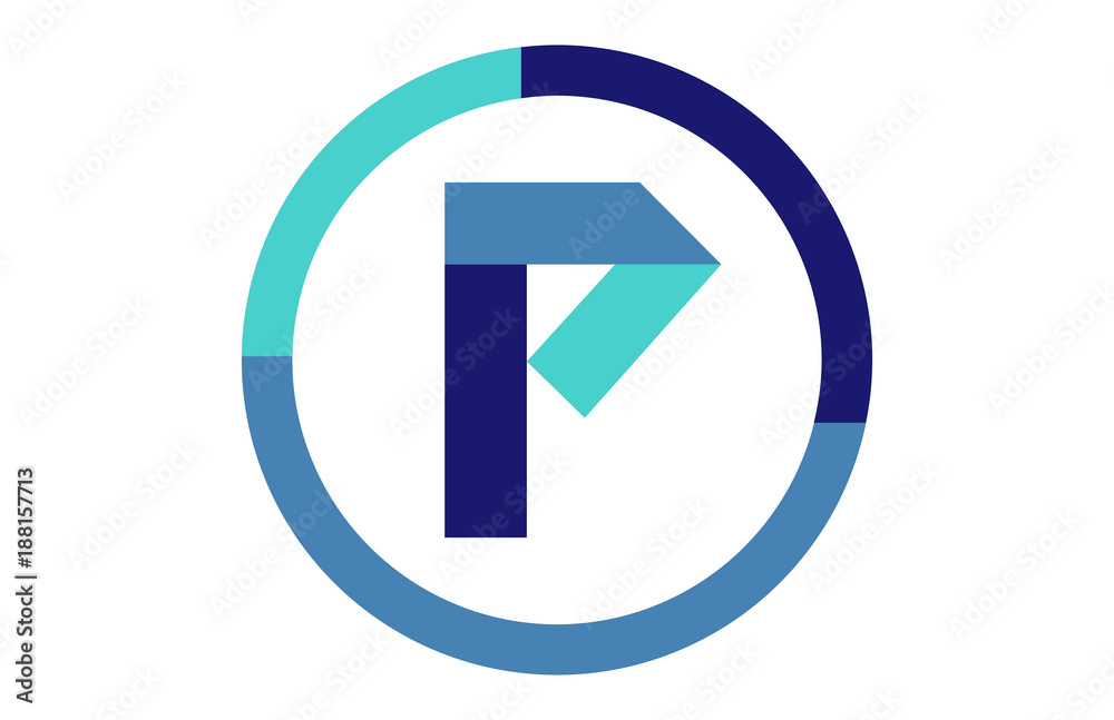 P Global Circle Ribbon Letter Logo P Global Circle Ribbon Letter Logo