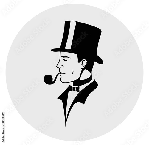 Icon of a gentleman with a pipe.