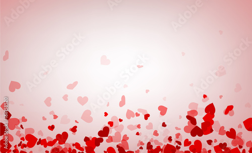 Fototapeta Naklejka Na Ścianę i Meble -  Love valentine's background with red hearts.