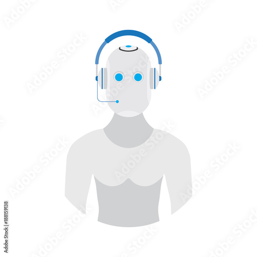 Chat bot icon for social networking. Flat vector illustration EPS 10