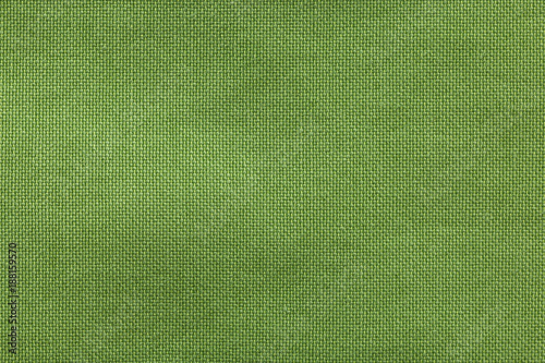 textured background rough fabric of green olive color