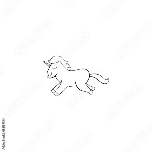 Unicorn cartoon icon
